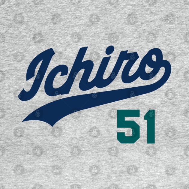 Ichiro 51, Seattle Baseball design by FanSwagUnltd